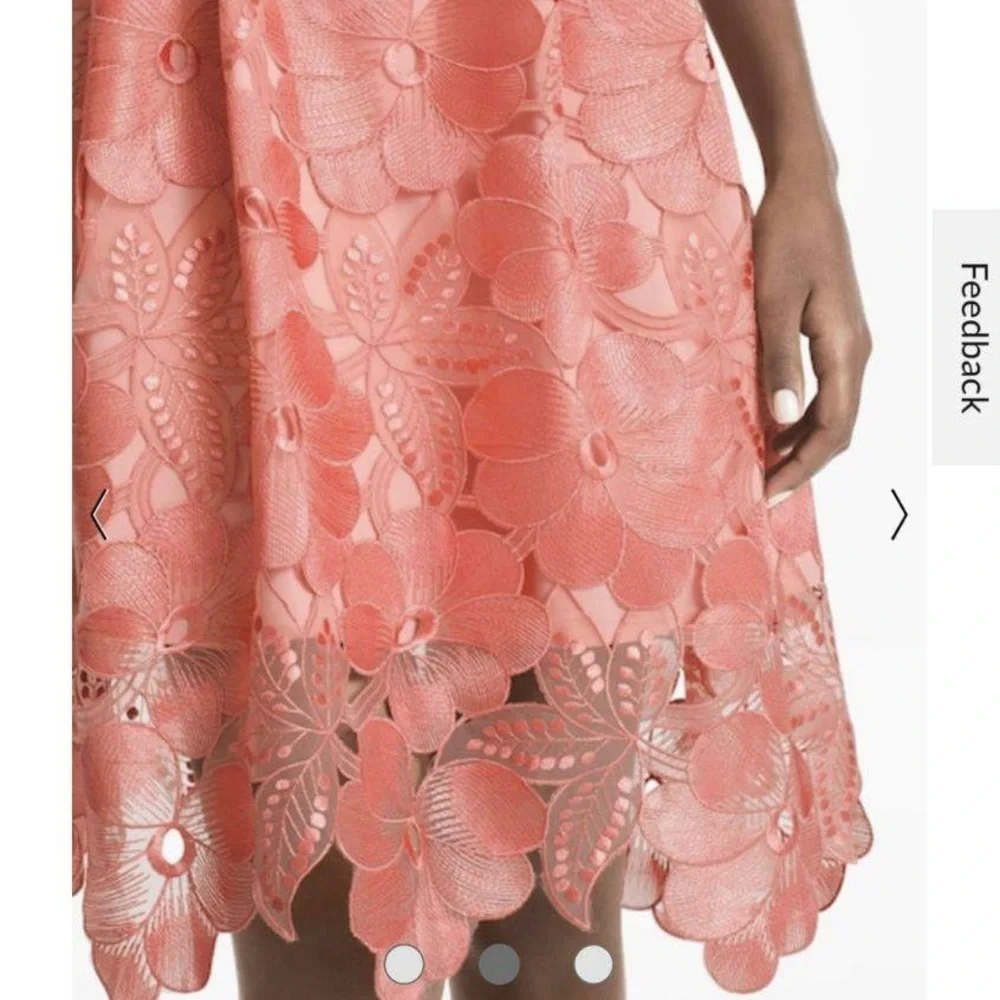 Tonal Lace Fit-And-Flare Dress - Picture 3 of 7